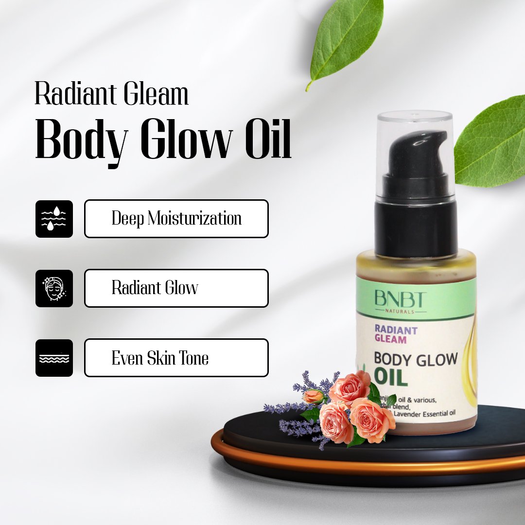 Radiant gleam body glow oil