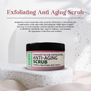 Radiant glow exfoliating anti aging scrub