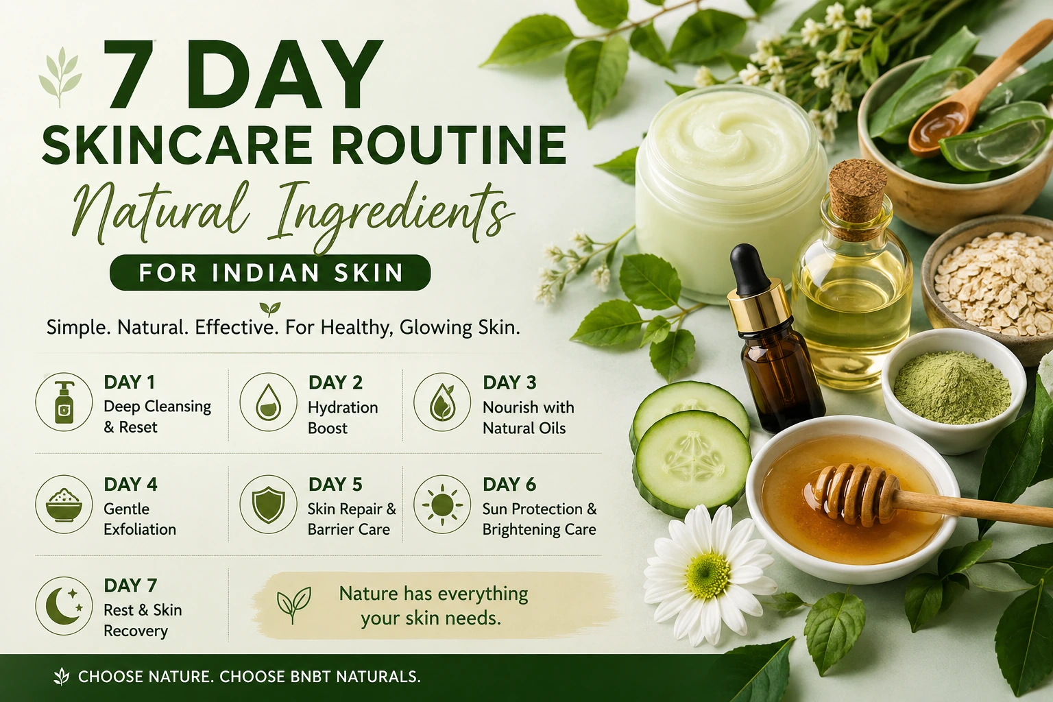 7 Day Skincare Routine Natural Ingredients